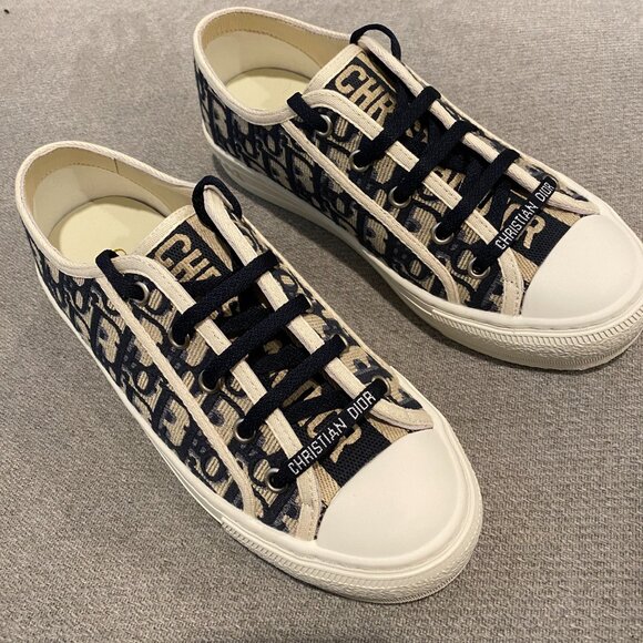 Dior Oblique Motif Walk'n'Dior Low Top Sneakers Blue - Picture 1 of 6